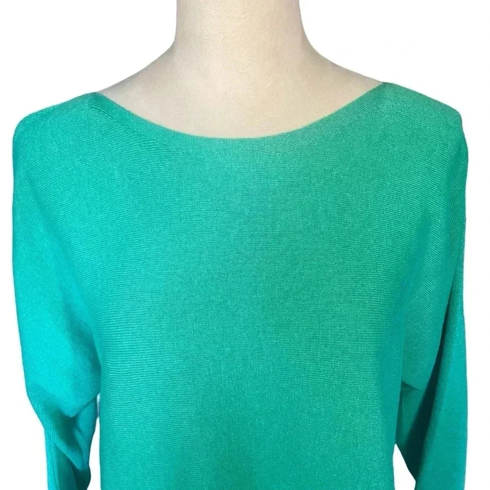 J. Jill Wearever Collection Cotton Blend Kelly Green Pullover Sweater Women Sz S - Picture 4 of 7